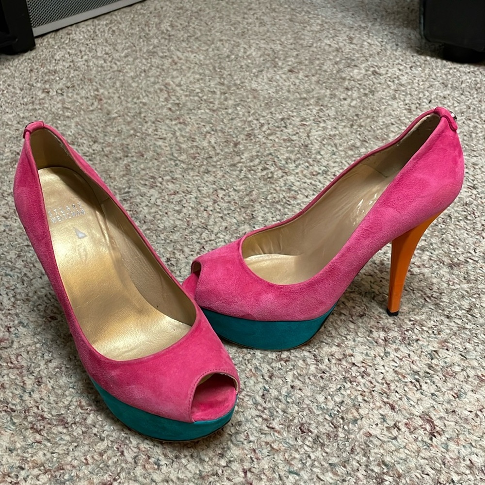 Stuart weitzman platform peeptoes